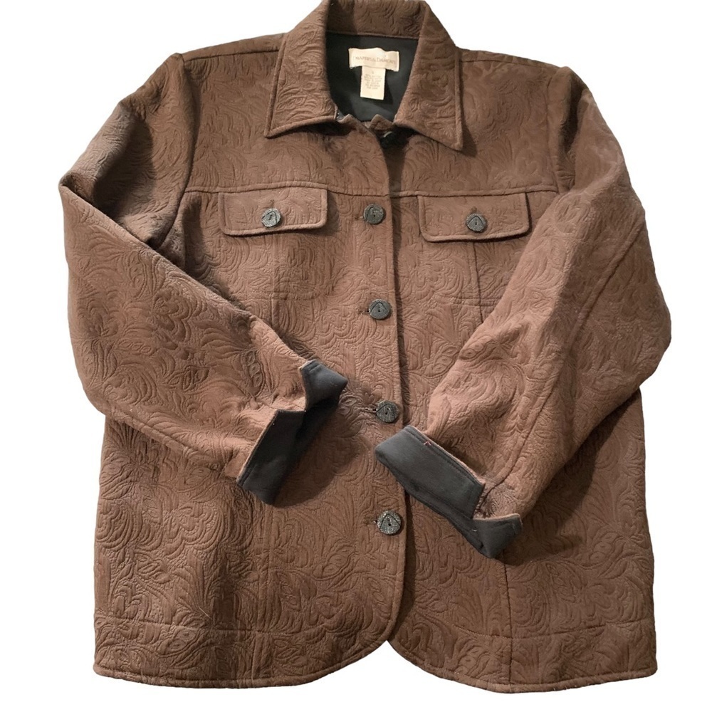 Draper's and Damon's women's size large quilted brown lightweight jacket